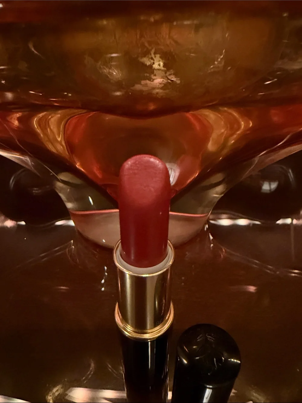 LANCOME L'Absolu Rouge Lipstick in Luxe Mahogany -Full Size/OS - Rare- NEW